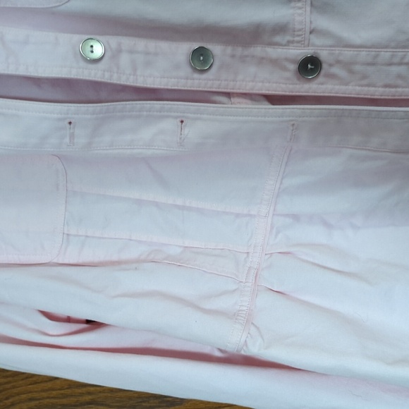 Christopher & Banks Pale Pink Peplum Button Down 100% Cotton Jacket Size X - Picture 5 of 9
